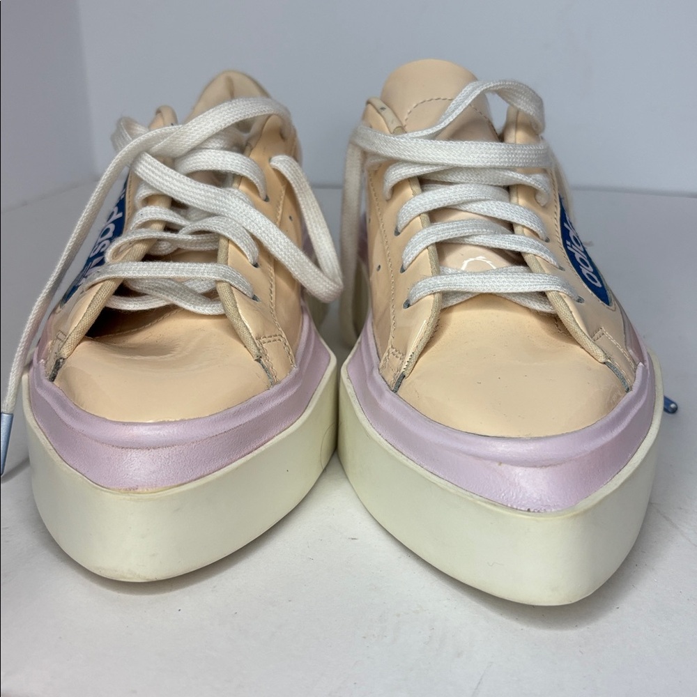 Adidas Originals Hyper Sleek Platform Sneakers Size 6 tan pink blue - Picture 14 of 15